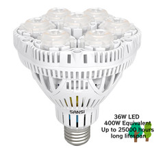 Sansi 36w Grow Light Bulb For Indoor Plants Seedling Full Spectrum Led Grow Lamp