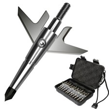 12Pcs Hunting Broadheads 100 Grain Compound Bow Crossbow Shooting Point