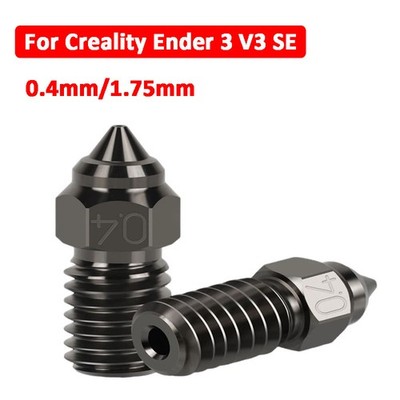 0.4mm/ 1.75mm Hardened Steel Nozzle For Creality Ender 3 V3 SE 3D Printer Parts
