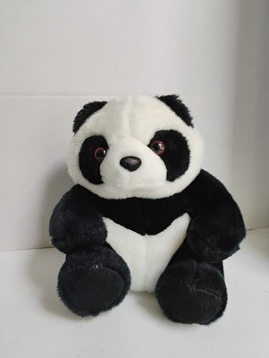 Longbo Panda Bear Plush Stuffed Animal Toy 9  Black White