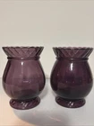 Fenton Glass  Set Of  Amethyst Votive  Candle Holders