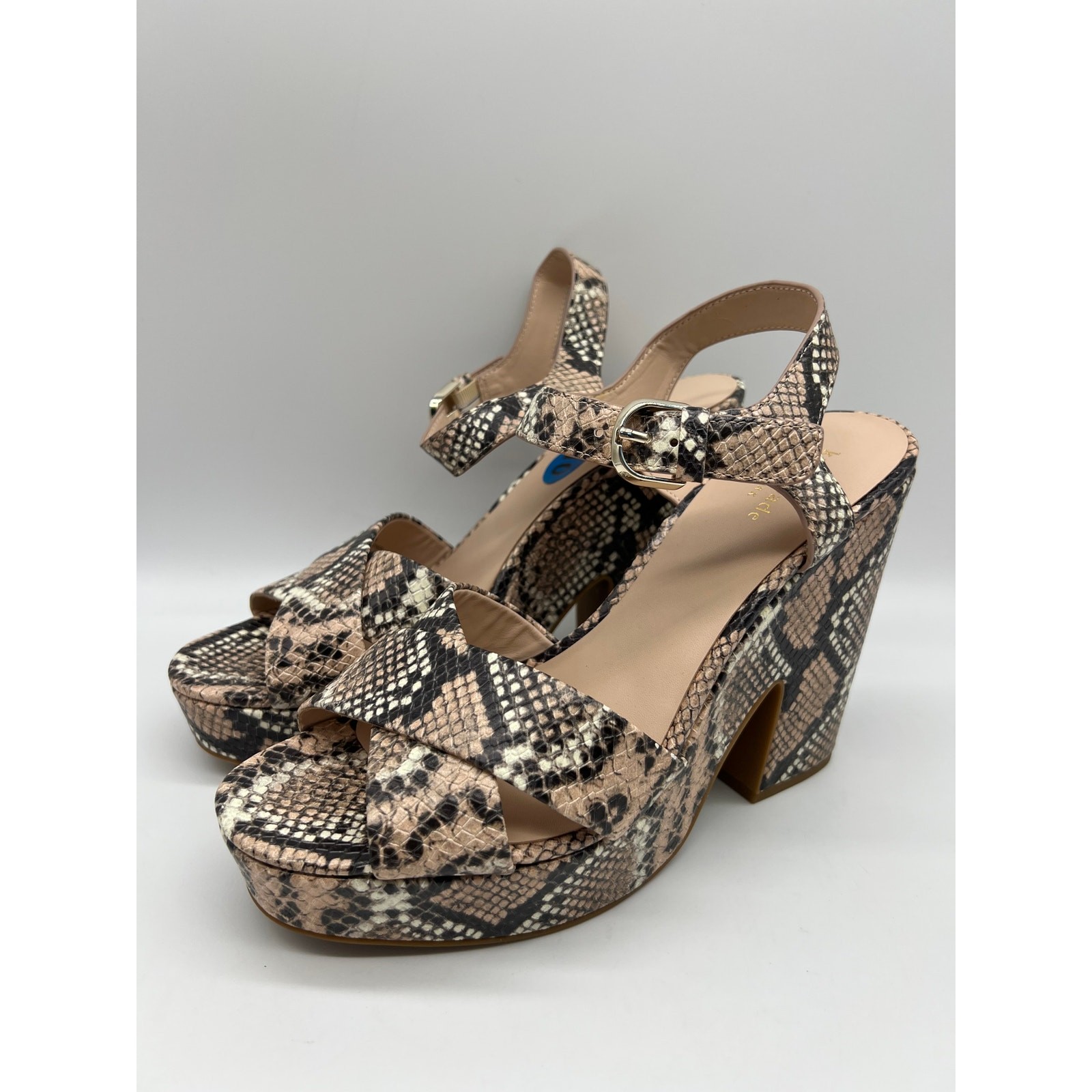 Kate Spade Women's Grace Leather Dressy Snake Print Platforms Size 10M thumbnail 6