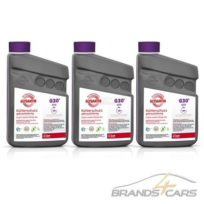 3x 1 L LITER GLYSANTIN  G30  READY MIX ECO BMB KÜHLERSCHUTZ SCHUTZ KÜHLER PINK