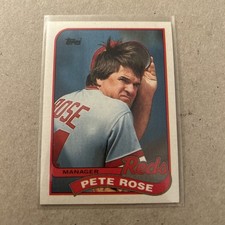 💢1989 Topps Team Checklist Pete Rose #505 Cincinnati Reds Baseball Vintage