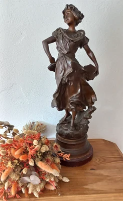 Statue Carmen en régule patine bronze Luca Madrassi - Photo 1/4