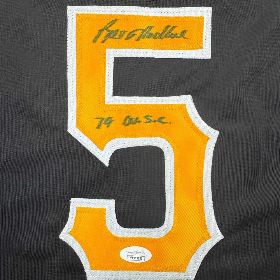 Autographed/Signed Bill Madlock Pittsburgh Black Baseball Jersey JSA COA - Image 3 of 4