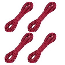 4 Pcs Faux Suede Leather Cord, 2.6mm x 5.5 Yards Flat String, Red