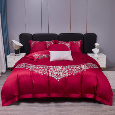 Egyptian Cotton Bedding Set Embroidery Queen Size Cover Set Luxury Bedding Sets