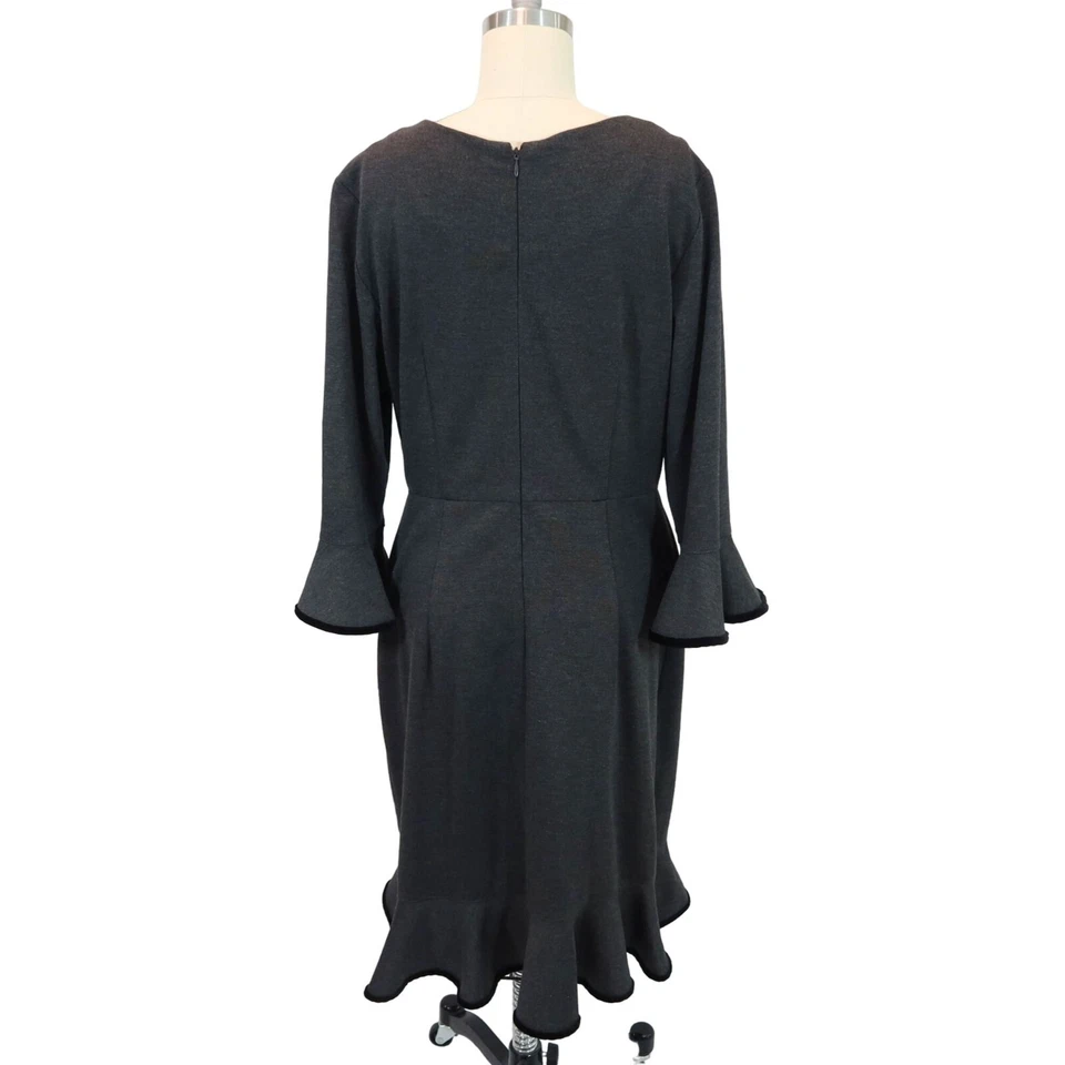 Vestido Vaina NANETTE LEPORE Talla 8 Moody Treasures Terciopelo Borde Manga Campana Nuevo con Etiquetas Foto 3 de 4