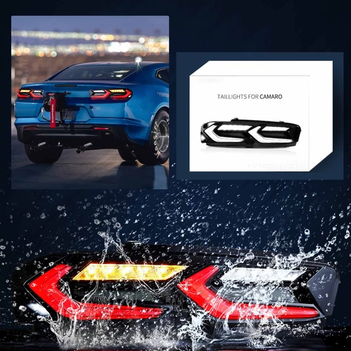 VLAND LED Tail Lights For 2019-up Chevy Camaro Smoked Style Rear Lamps a Pair - Picture 6 of 8