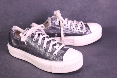 Converse Sneaker Chucks Lift Plateau Damen Gr. 39 schwarz silber Platform BC878