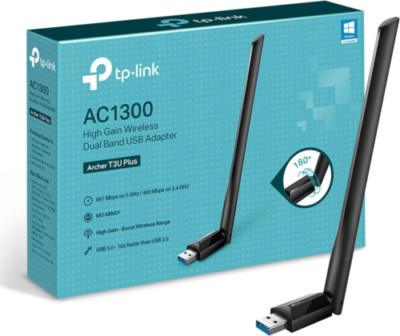 TP-Link Archer T3U Plus AC1300 High Gain USB WLAN Stick Adapter mit... 