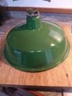 VTG.  15" Green Enamel  Ceiling Light With / Adapter Shade Beautiful Condition  — photo 2