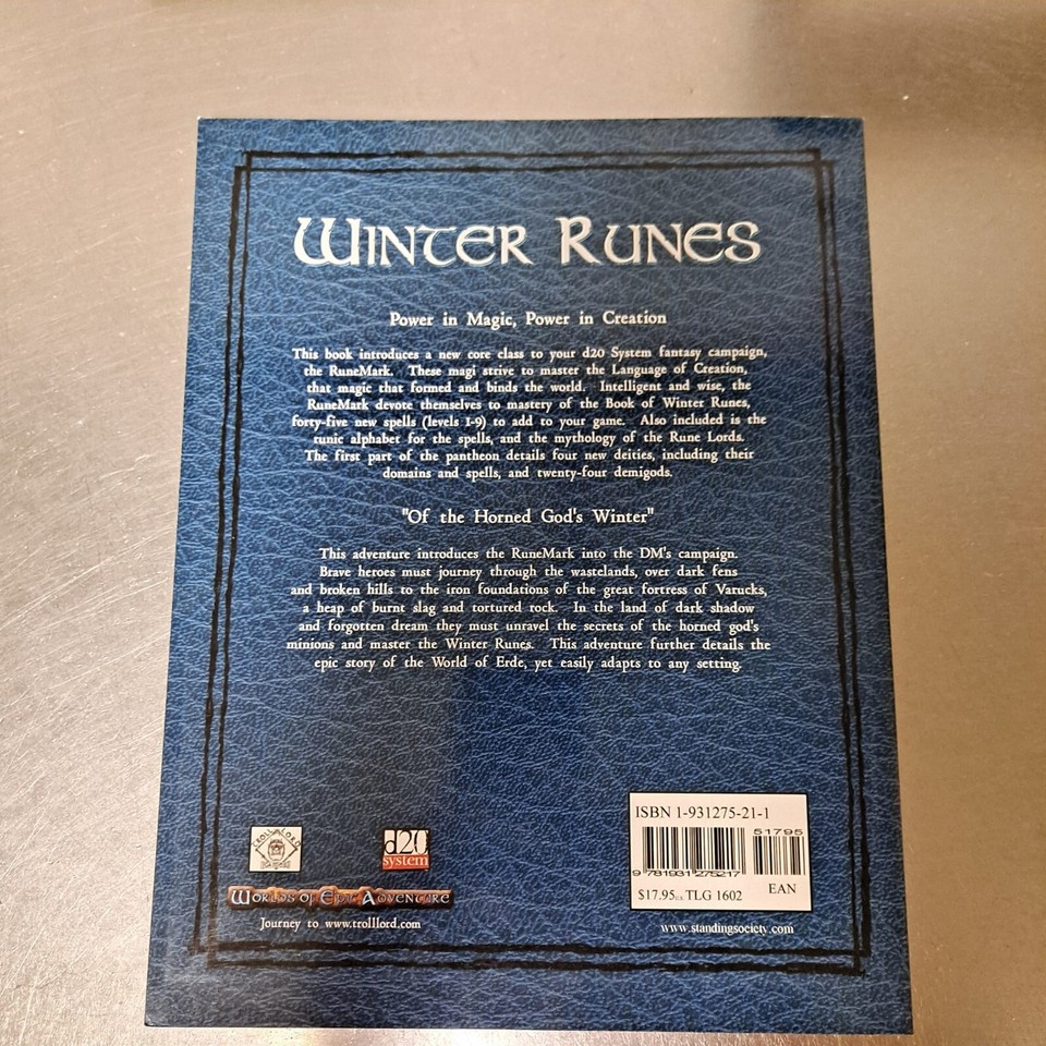 D20 - Winter Runes (D&D) - With Map | eBay