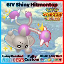 ✨ SHINY 6IV HITMONTOP ✨ Pokemon SCARLET and VIOLET - Indigo Disk DLC NEW lv100
