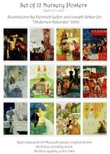Nursery posters 12 - "Tales by Hans Andersen" Lefler  Urban 11.7" x 16.5"
