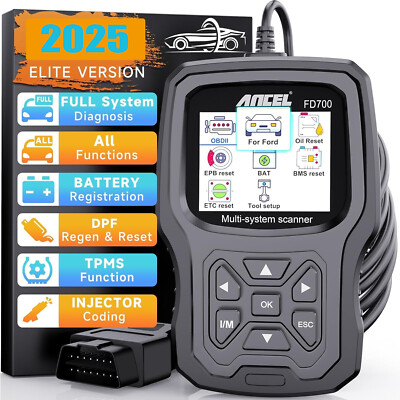 ANCEL FD700 Full System OBD2 Scanner Fits for Ford Lincoln Mercury Vehicles ABS