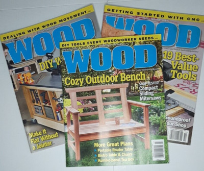Wood Magazine Lot of 3 Issues 2021 Better Homes Gardens DIY Projects Tool Review