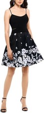 Xscape Women’s Floral Printed-Skirt Fit & Flare Cocktail Dress $200- Pick Size