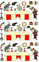 3 Large Sheets Circus Big Top Clown Elephant Scrapbook Stickers 3 Large Sheets Circus Big Top Clown Elephant Scrapbook Stickers