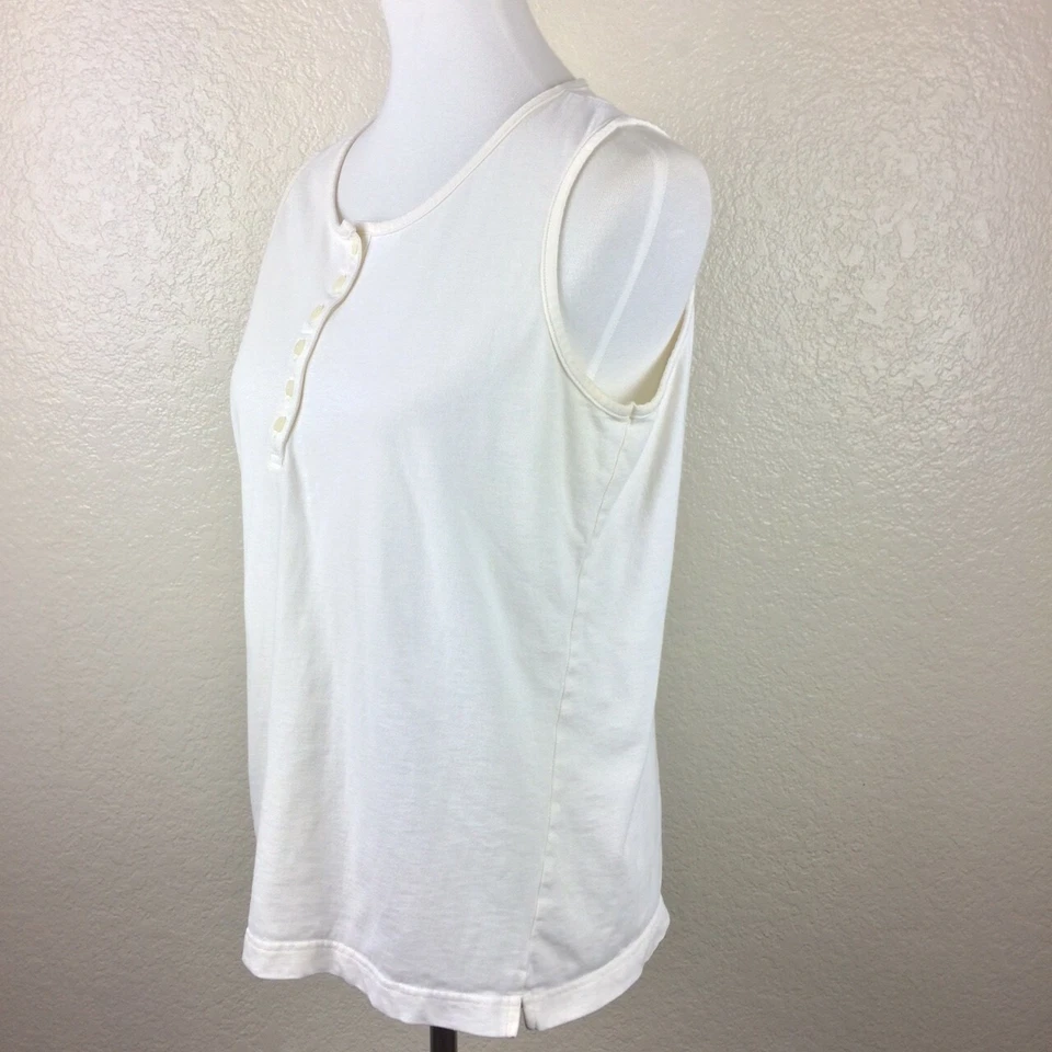 Top Marsh Landing para mujer marfil sin mangas talla L Foto 3 de 4