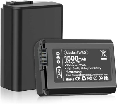 Replacement Sony NP-FW50 Battery For Sony 7RM2 NEX-3 5 6 7 SLT-A33 A35 A37 A55