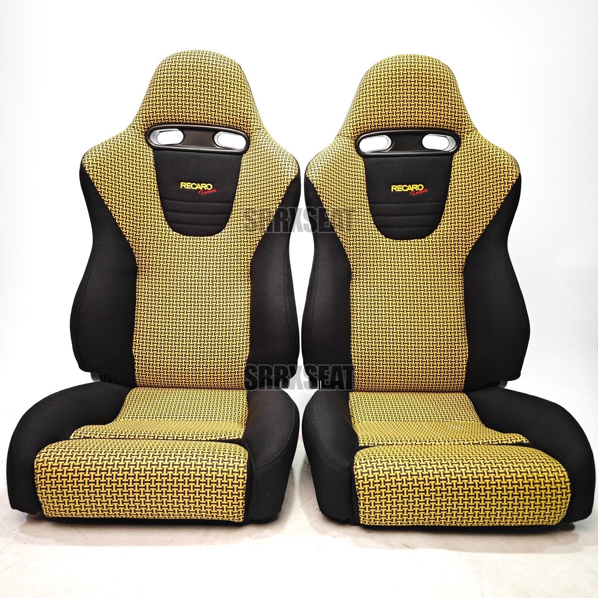 Authentic Recaro SP-JJ Tomcat Yellow Cloth Seat Full Set | Driver