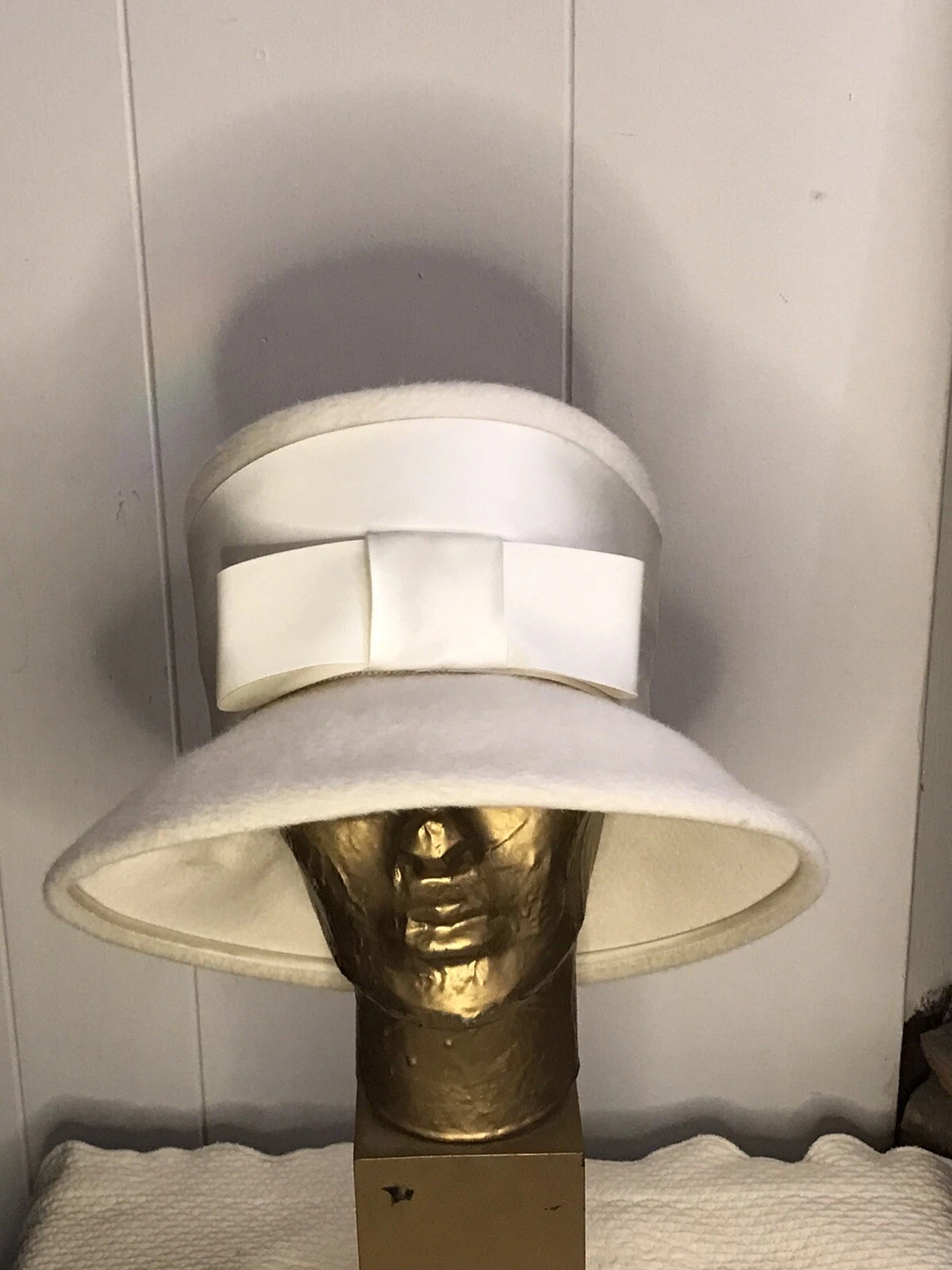 Creamy White Brushed Bucket Hat By Cathay California, Larger size
