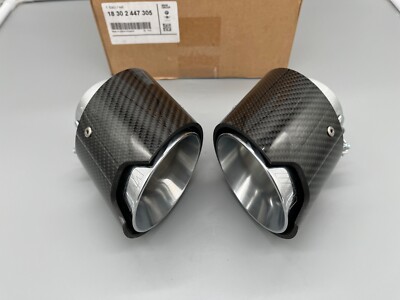 NEU Orig BMW 5er G30 G31 6er G32 M Performance Endrohrblenden Carbon 18302447305