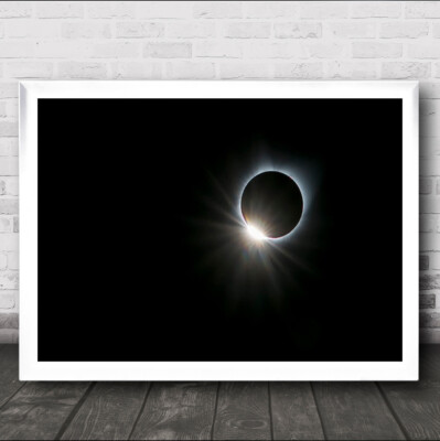 Sonnenring Sonnenfinsternis Totale Sonne Mond Wandbilddruck