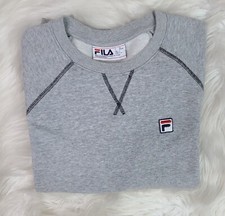Fila Womens Gray Pull Over Sweater SZ L 