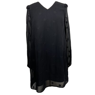 michael stars long sleeve dress Michael Stars Fowler Ultra Rib Jersey Knit Long Sleeve V Neck Maxi Dress  Black L
