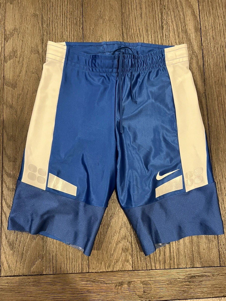 Mens Jock Nike Pro Elite Blue White Running Half Tights Compression Shorts M