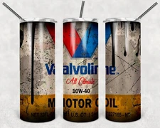 Valvoline Oil Tumbler 20oz - Stainless Steel -Mechanic Tumbler  Free Shipping