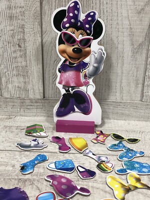 Melissa Doug Magnetic Dress-up Minnie Mouse Wood Doll with Stand - Main Image