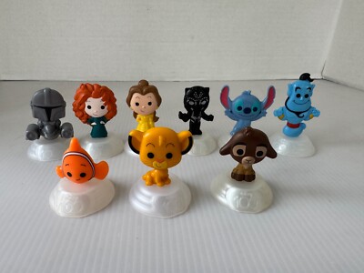 9 McDonalds Disney 100 Stitch Genie Black Panther Nemo Belle Simba Valentino