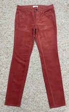 Loft Corduroy Pants Women's size 26/2 Curvy Skinny Stretch Low Rise 30x30 