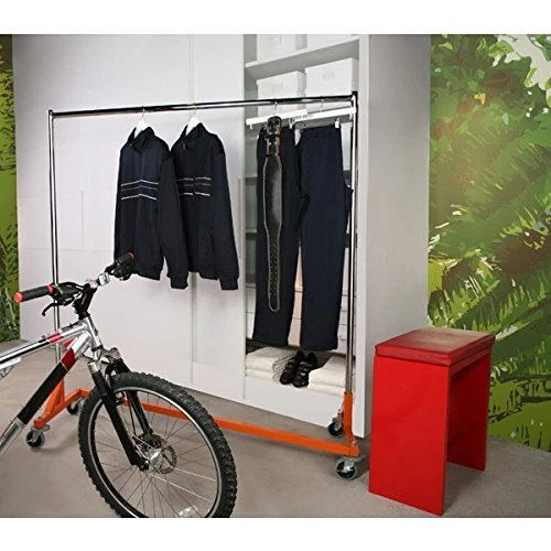 Estante Z de una sola barra de grado comercial de alta resistencia ropa rodante Foto 2 de 4