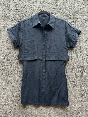 SCOTCH & SODA Animal Print Shirt Dress Blue Womens Size XS