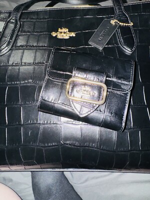 Coach Black Croc-Embossed Leather Backpack MARC NOLAN Fulton Croc-Embossed Calfskin Leather Backpack  main image 2