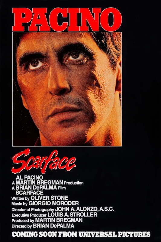 1983 SCARFACE VINTAGE AL PACINO MOVIE POSTER PRINT STYLE B 36x24