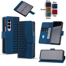 For Samsung Galaxy Z Fold 6 5 4 3 Magnetic Leather Flip Stand Card Wallet Case