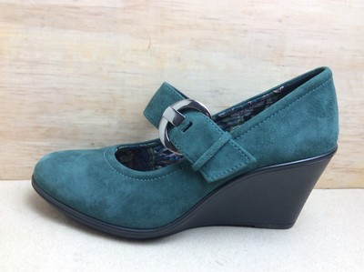 dark green suede shoes