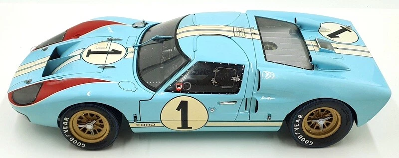 Exoto 1/10 Scale Diecast 10011 - Ford GT40 MKII 1966 #1 K.Miles - Blue/Red - Image 4 of 4