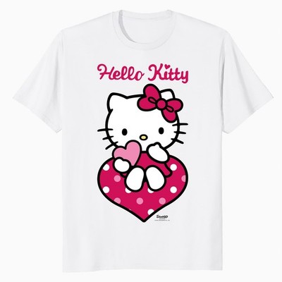 Hello Kitty Liebe Herzen Valentinstag Freundschaft klassisch offizielles Herren T-Shirt