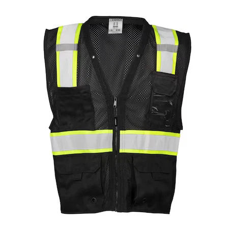 Kishigo B100-S-M Safety Vest, Zipper, Black, S/M - product listing photo