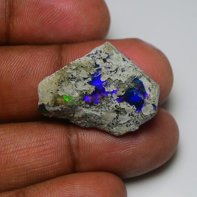 Premium Polished Black Ethiopian Opal Rough 23.00 CTs Opal Gemstone For Jewelry