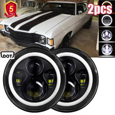 Pair 7 Hilo Beam Drl Led Headlights For Chevy Chevelle 1971 1972 1973 Truck Pair 7 Hilo Beam Drl Led Headlights For Chevy Chevelle 1971 1972 1973 Truck