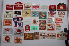 BEER BOTTLE LABEL LOT PABST BLUE RIBBON ANHEUSER BUSCH US BREWERY