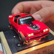 LIGHTED Vtg TYCO Slot Car HP-7 6200 CHALLENGE 100 '79 FIREBIRD TRANS AM Red 